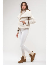 Load image into Gallery viewer, Zip Up Aviator Sherpa Jacket