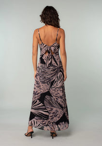 Abstract Sleeveless Maxi Dress