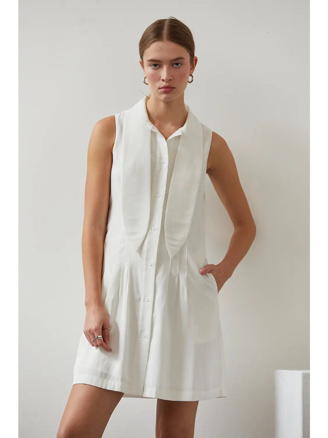 Joelene Button Up Halter Dress