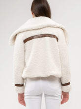 Load image into Gallery viewer, Zip Up Aviator Sherpa Jacket