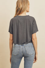 Load image into Gallery viewer, Cropped Raw Hem Tee
