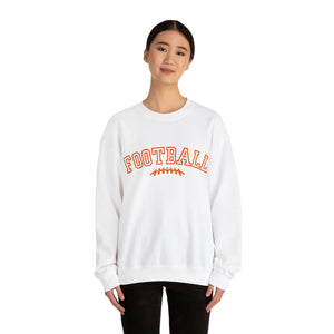 Orange Football Graphic Sweatshirt