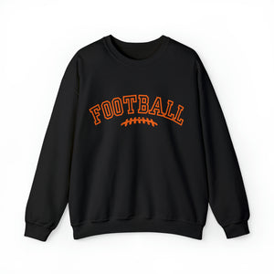 Orange Football Graphic Sweatshirt