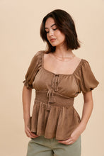 Load image into Gallery viewer, Satin Smocked Blouse