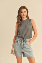 Load image into Gallery viewer, Crochet Knit Drawstring Top