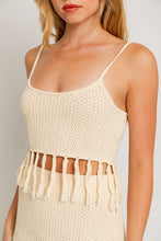 Load image into Gallery viewer, Tassel Sweater Crop Top