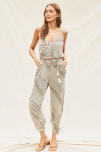 Ethnic Print Jumpsuit