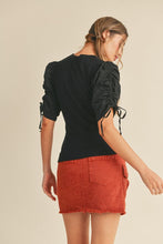 Load image into Gallery viewer, Ruched Sleeve Sweater Top