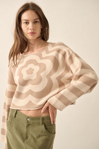 Floral Striped Sweater