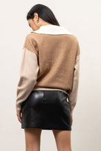 Load image into Gallery viewer, Liza Colorblock Half-Zip Sweater