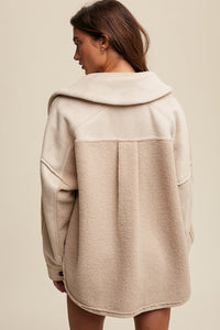 Teddy Suede Button Jacket