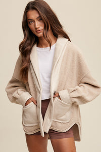 Teddy Suede Button Jacket