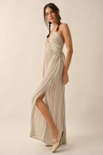 Load image into Gallery viewer, Geometric Halter Woven Maxi Dress