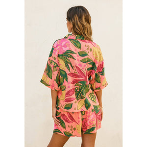 Just Like Paradise Relaxed Shirt And Shorts Set