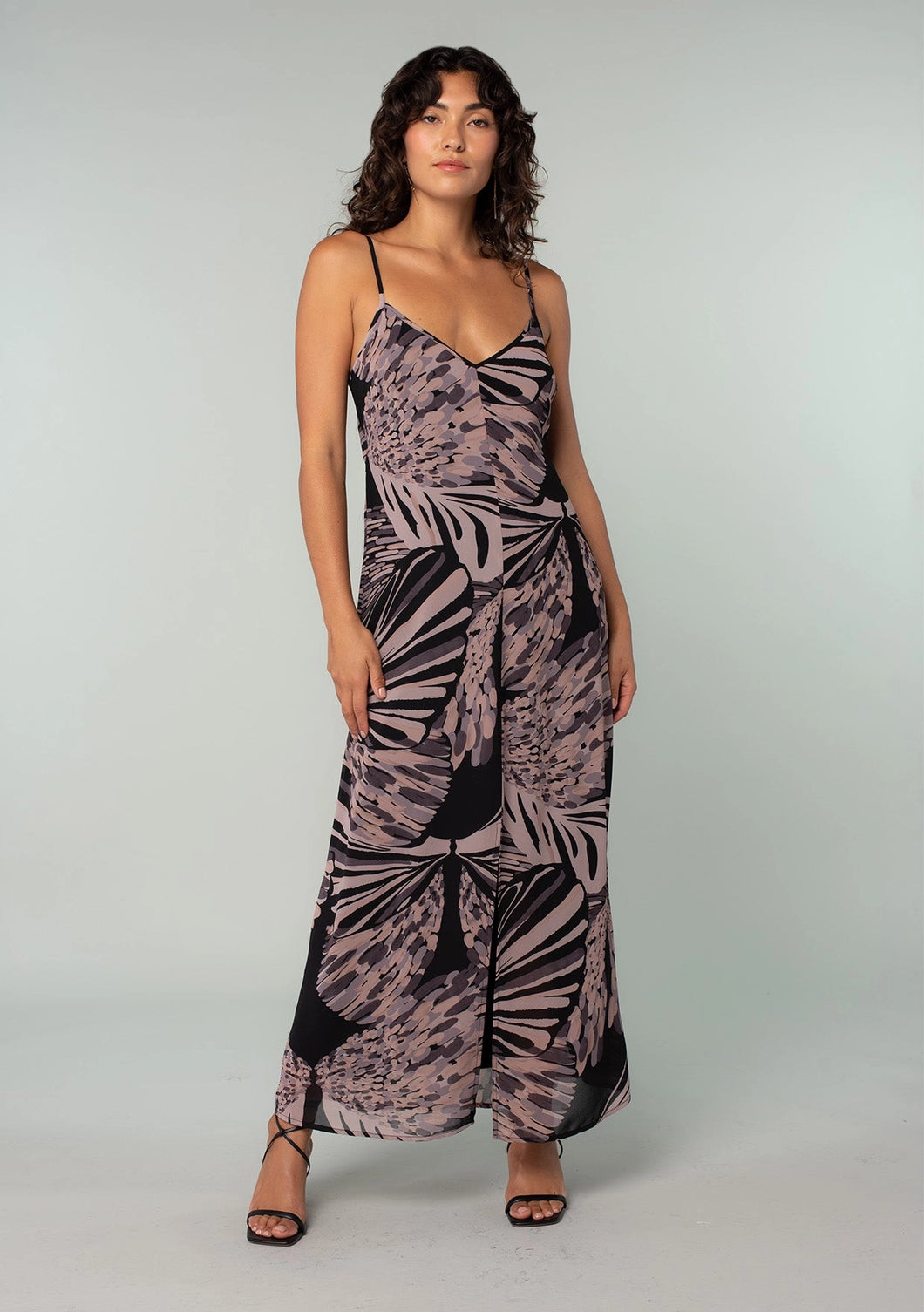 Abstract Sleeveless Maxi Dress