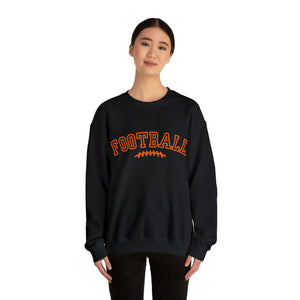 Orange Football Graphic Sweatshirt
