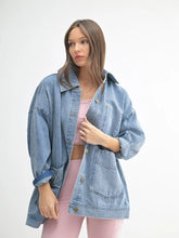 Load image into Gallery viewer, Boxy-Cut Denim Jacket