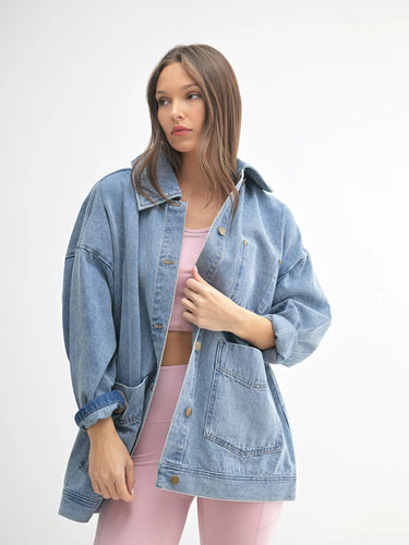 Boxy-Cut Denim Jacket