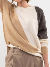 Load image into Gallery viewer, Diagonal Colorblock Sweater
