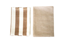 Load image into Gallery viewer, Striped Tea Towel set of 2 Yellow