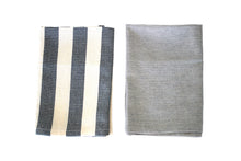 Load image into Gallery viewer, Striped Tea Towel set of 2 Dark Blue