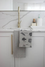 Load image into Gallery viewer, Tea Towel set of Two, Herbs Charcoal