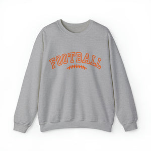 Orange Football Graphic Sweatshirt