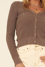 Load image into Gallery viewer, Ribbed Button Sweater