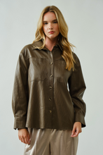 Load image into Gallery viewer, Crinkle Leather Shacket