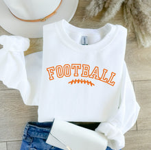 Load image into Gallery viewer, Orange Football Graphic Sweatshirt