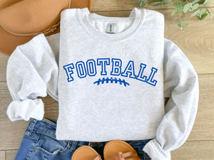 Blue Football Graphic Sweatshirt