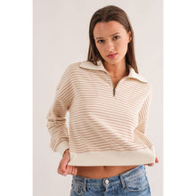 Load image into Gallery viewer, Collared Stripe Pullover