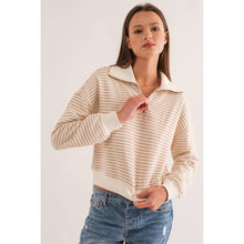 Load image into Gallery viewer, Collared Stripe Pullover