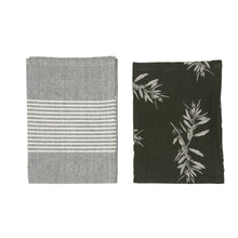 Load image into Gallery viewer, Tea Towel Set of Two, Olives Green
