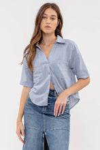 Load image into Gallery viewer, Gauze Short Sleeve Button Down Shirt