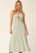 Load image into Gallery viewer, Woven Keyhole Open-Back Maxi Dress