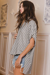 Dolman Sleeve Striped Top