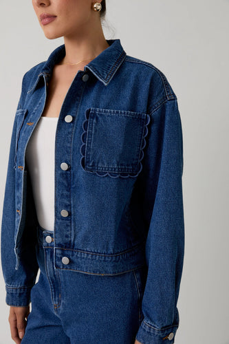 Scallop Denim Jacket
