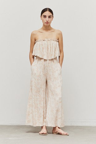 Lauren Leaf Print Jumpsuit