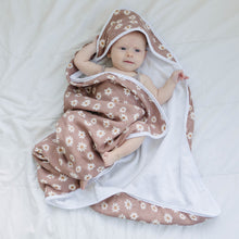 Load image into Gallery viewer, Daisy Dream Muslin Hooded Towel