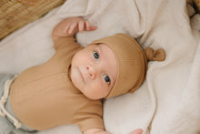 Load image into Gallery viewer, Cafe Organic Ribbed Newborn Knot Hat