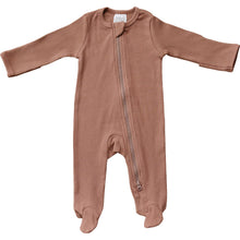 Load image into Gallery viewer, Dusty Rose Organic Cotton Ribbed Zipper