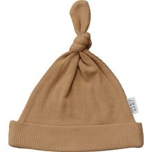 Load image into Gallery viewer, Cafe Organic Ribbed Newborn Knot Hat