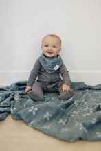 Load image into Gallery viewer, Blue X Bib Freshly Picked + Mebie Baby