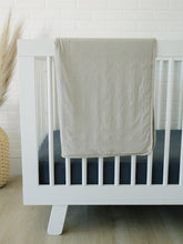 Load image into Gallery viewer, Charcoal Bamboo Stretch Crib Sheet