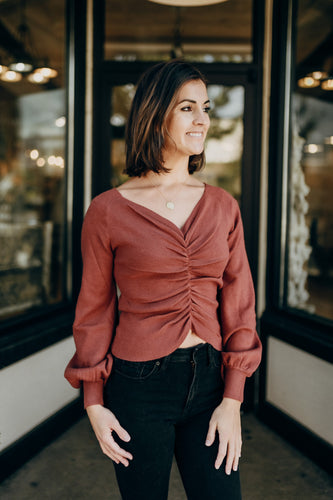 Rachel Ruched Sweater