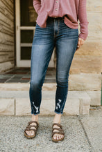Load image into Gallery viewer, Mid Rise Super Skinny Dark Jean