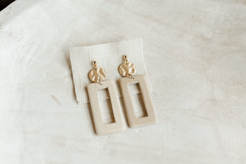 Square Wooden Earring