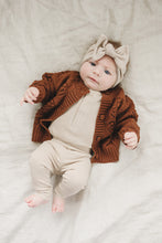 Load image into Gallery viewer, Dark Rust Cable Knit Cardigan