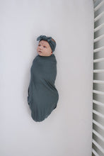 Load image into Gallery viewer, Charcoal Bamboo Stretch Swaddle